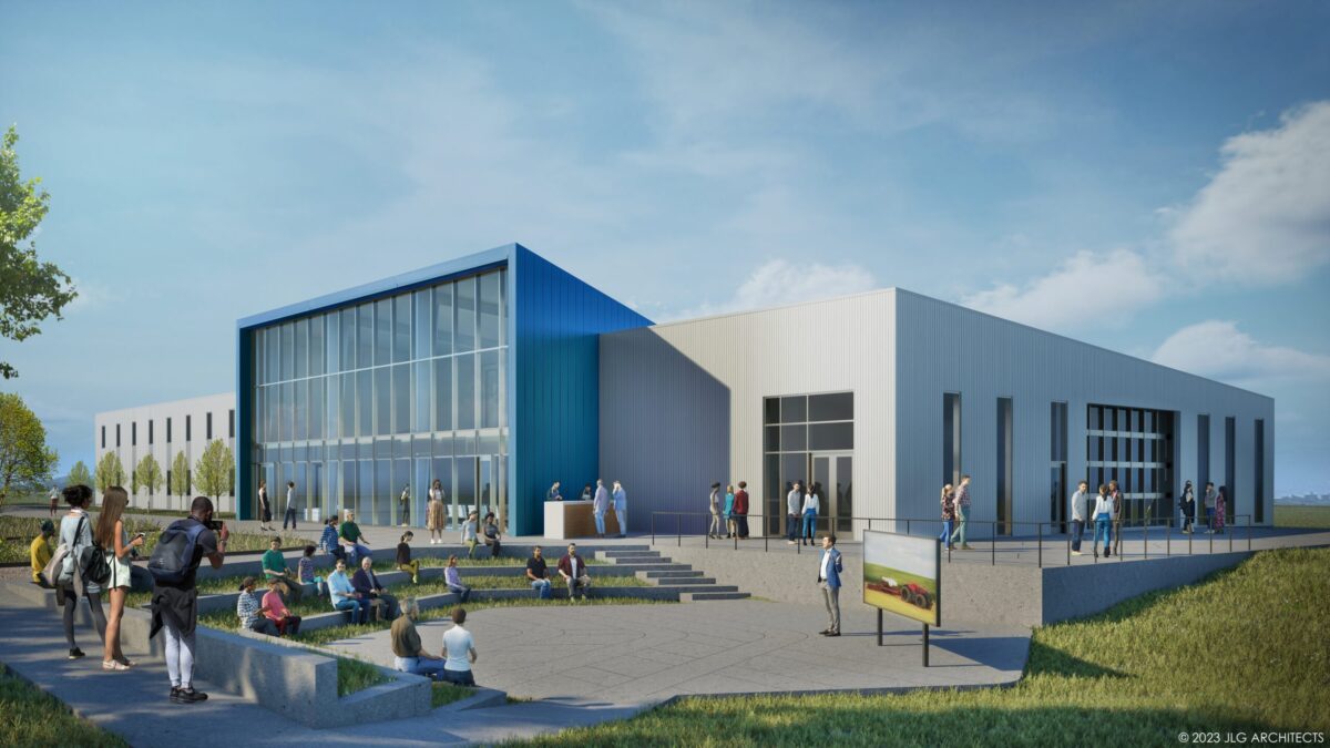 Renderings of the Grand Farm Innovation Shop