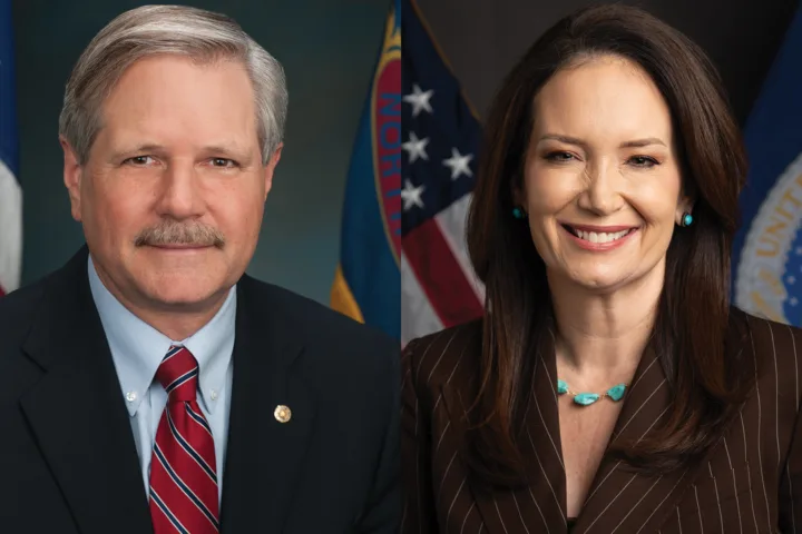 US Senator John Hoeven and US Secretary of Agriculture Brooke Rollins headshots